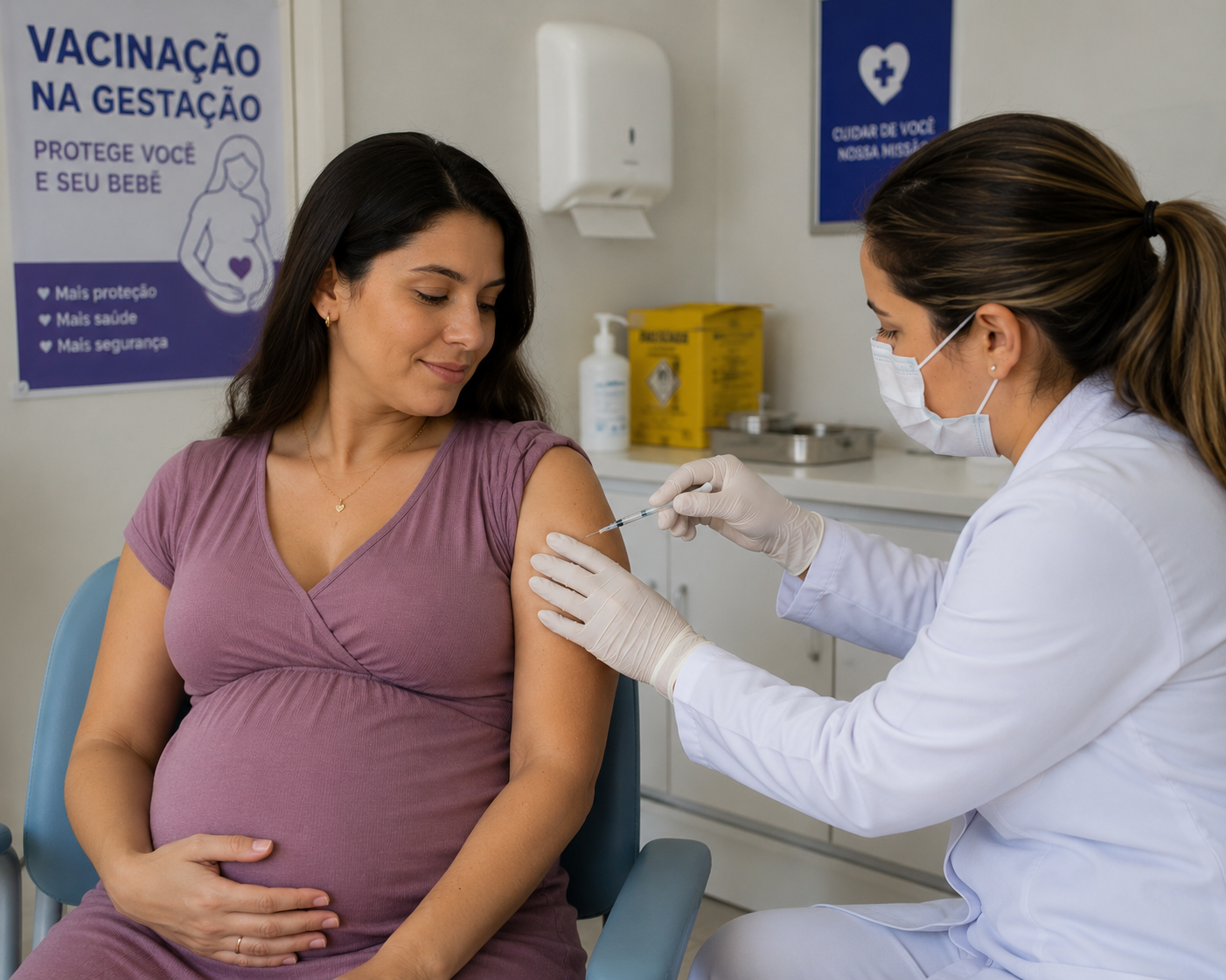 Para quem prefere um atendimento presencial tradicional, a clínica oferece estrutura completa, conforto e acompanhamento especializado. Diferenciais do atendimento na clínica: Ambiente preparado e seguro; Profissionais especializados; Orientação individualizada; Diversas vacinas disponíveis em um só lugar. A experiência é planejada para proporcionar tranquilidade e confiança durante toda a imunização.